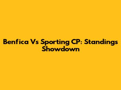 Benfica Vs Sporting CP: Standings Showdown